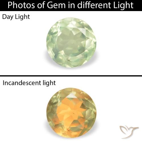 0.28ct 자연스러운 연두색 알렉산더 보석, 둥근, VS