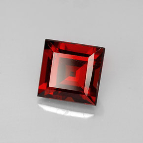 1.19캐럿 천연 오렌지 레드 알만딘 가넷, 스퀘어, 6×5.7 mm, VS