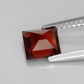 1.19캐럿 천연 오렌지 레드 알만딘 가넷, 스퀘어, 6×5.7 mm, VS