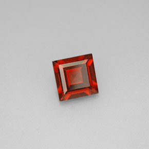1.17캐럿 천연 오렌지 레드 알만딘 가넷, 스퀘어, 6×5.9 mm, VS