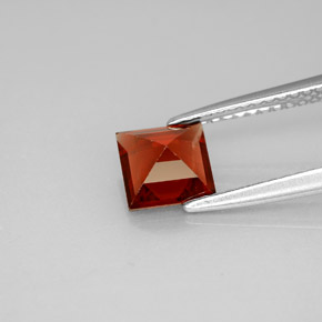 1.17캐럿 천연 오렌지 레드 알만딘 가넷, 스퀘어, 6×5.9 mm, VS