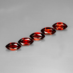 캐럿 천연 오렌지 레드 알만딘 가넷 보석, 마퀴즈, 10.1×5.1 mm, VS