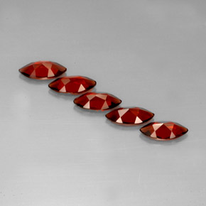 캐럿 천연 오렌지 레드 알만딘 가넷 보석, 마퀴즈, 10.1×5.1 mm, VS