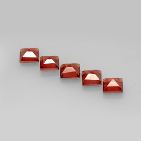 캐럿 천연 붉은빛 오렌지 알만딘 가넷 보석, 스퀘어, 4×4 mm, VS