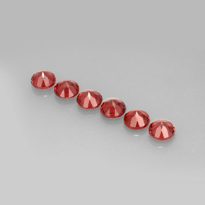 캐럿 천연 오렌지 레드 알만딘 석류석 보석, 라운드 컷, VS