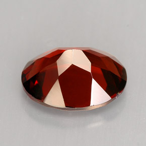 3.00캐럿 천연 딥 레드 알만딘 가넷, 타원형 컷, 9.9×8 mm, VVS-VS