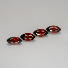 캐럿 천연 딥 레드 알만딘 가넷 보석, 마퀴즈, 10×5 mm, VS