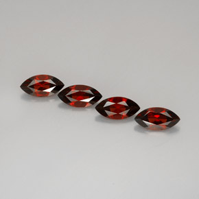 캐럿 천연 딥 레드 알만딘 가넷 보석, 마퀴즈, 10×5 mm, VS