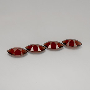캐럿 천연 딥 레드 알만딘 가넷 보석, 마퀴즈, 10×5 mm, VS