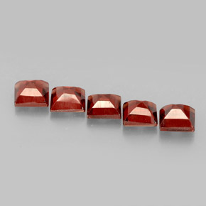 캐럿 천연 오렌지 레드 알만딘 가넷 보석, 스퀘어, 4.1×4.1 mm, VVS-VS