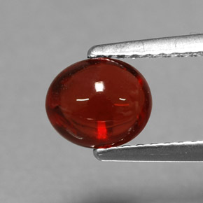 1.44캐럿 천연 레드 알만딘 가넷, 타원형 컷, 6.8×5.8 mm, 투명한
