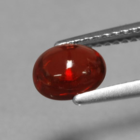 1.44캐럿 천연 레드 알만딘 가넷, 타원형 컷, 6.8×5.8 mm, 투명한