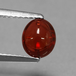 1.44캐럿 천연 레드 알만딘 가넷, 타원형 컷, 6.8×5.8 mm, 투명한