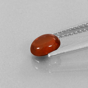 0.76캐럿 천연 오렌지 레드 알만딘 가넷, 투명한, 5.8×4.7 mm, 투명/반투명