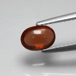 1.02캐럿 천연 오렌지 레드 알만딘 가넷, 타원형 컷, 7.1×5 mm, 투명한