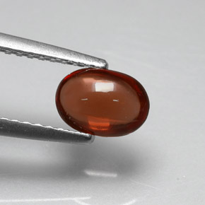 1.02캐럿 천연 오렌지 레드 알만딘 가넷, 타원형 컷, 7.1×5 mm, 투명한