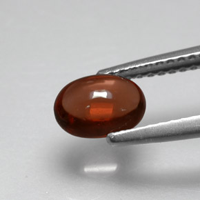 1.02캐럿 천연 오렌지 레드 알만딘 가넷, 타원형 컷, 7.1×5 mm, 투명한