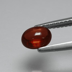 1.10캐럿 천연 오렌지 레드 알만딘 가넷, 타원형 컷, 6.3×4.9 mm, 투명한