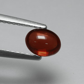 1.10캐럿 천연 오렌지 레드 알만딘 가넷, 타원형 컷, 6.3×4.9 mm, 투명한