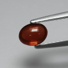 1.10캐럿 천연 오렌지 레드 알만딘 가넷, 타원형 컷, 6.3×4.9 mm, 투명한
