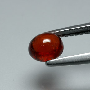 1.06캐럿 천연 오렌지 레드 알만딘 가넷, 타원형 컷, 5.9×4.8 mm, 투명한