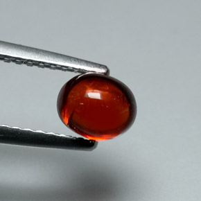 1.06캐럿 천연 오렌지 레드 알만딘 가넷, 타원형 컷, 5.9×4.8 mm, 투명한
