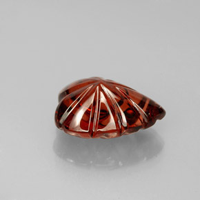 2.94캐럿 천연 딥 레드 알만딘 가넷, 하트 모양, 10×7.2 mm, 투명한