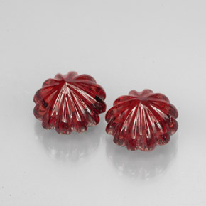 캐럿 천연 빨간색 알만딘 석류석 보석, 멋진 모양, 투명한