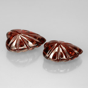 캐럿 천연 딥 레드 알만딘 석류석 보석, 하트 모양, 투명한