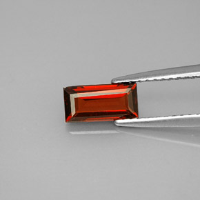 1.09캐럿 천연 빨간색 알만딘 가넷, 바게트, VVS-VS