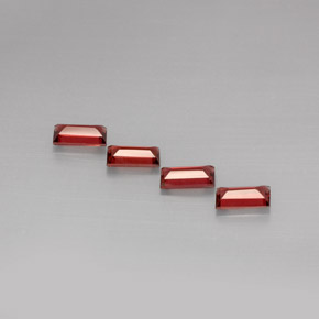 캐럿 천연 빨간색 알만딘 석류석 보석, 바게트, VVS-VS