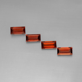 캐럿 천연 레드 알만딘 가넷 보석, 바게트, 8.1×4 mm, VVS-VS