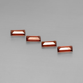 캐럿 천연 레드 알만딘 가넷 보석, 바게트, 8.1×4 mm, VVS-VS