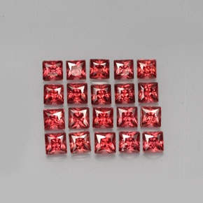 캐럿 천연 빨간색 알만딘 석류석 보석, 정사각형, VVS-VS