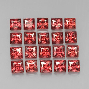 캐럿 천연 빨간색 알만딘 석류석 보석, 정사각형, VVS-VS
