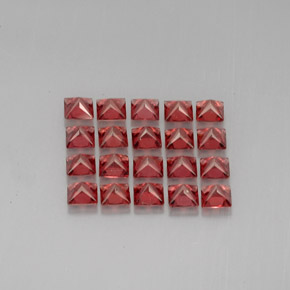 캐럿 천연 빨간색 알만딘 석류석 보석, 정사각형, VVS-VS