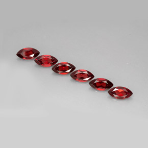 캐럿 천연 레드 알만딘 가넷 보석, 마퀴즈, 10.1×5.1 mm, VVS-VS