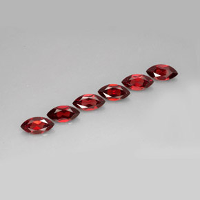 캐럿 천연 레드 알만딘 가넷 보석, 마퀴즈, 10.1×5.1 mm, VVS-VS
