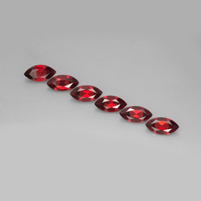 캐럿 천연 레드 알만딘 가넷 보석, 마퀴즈, 10.1×5.1 mm, VVS-VS