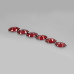 캐럿 천연 레드 알만딘 가넷 보석, 마퀴즈, 10.1×5.1 mm, VVS-VS