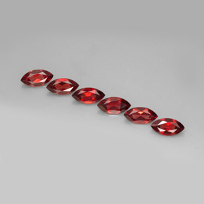 캐럿 천연 레드 알만딘 가넷 보석, 마퀴즈, 10.2×5.1 mm, VVS-VS