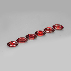 캐럿 천연 레드 알만딘 가넷 보석, 마퀴즈, 10.2×5.1 mm, VVS-VS