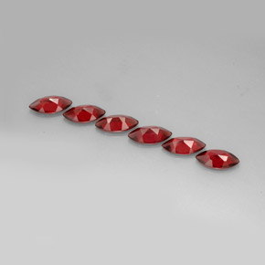 캐럿 천연 레드 알만딘 가넷 보석, 마퀴즈, 10.2×5.1 mm, VVS-VS
