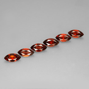 캐럿 천연 오렌지 레드 알만딘 가넷 보석, 마퀴즈, 10.1×5.1 mm, VVS-VS