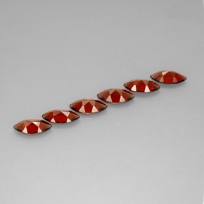 캐럿 천연 오렌지 레드 알만딘 가넷 보석, 마퀴즈, 10.1×5.1 mm, VVS-VS