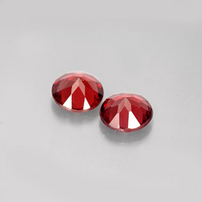캐럿 천연 레드 알만딘 가넷 보석, 라운드 컷, 6.06 mm, VS