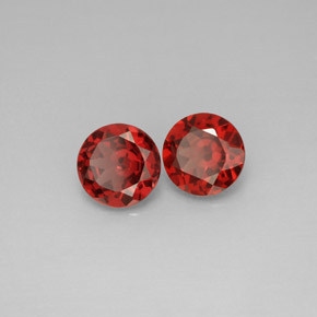 캐럿 천연 레드 알만딘 가넷 보석, 라운드 컷, 5.99 mm, VS