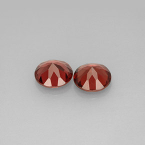 캐럿 천연 레드 알만딘 가넷 보석, 라운드 컷, 5.99 mm, VS
