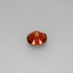 0.99캐럿 천연 오렌지 레드 알만딘 가넷, 라운드 컷, 6.03 mm, VS