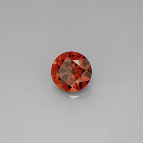 0.98캐럿 천연 레드 알만딘 가넷, 라운드 컷, 6.11 mm, VS